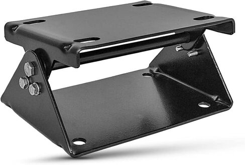 BLUBIRD HRS3812 20 ga. 8.5" x 6" Universal Hose Reel Swivel Mount for Floor, Wall, Ceiling, 140 Degree Rotation, Black Powder Coated, Steel, 4 Slotted Holes in Kuwait