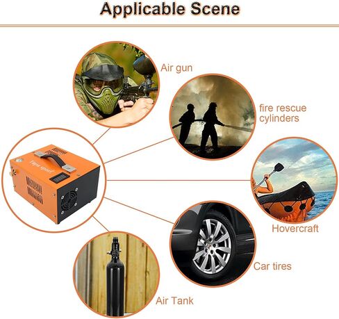 TOPA SPORT Portable PCP Air Compressor 4500Psi/30Mpa/300Bar Compressor for PCP Rifle and Paintball Tank Air Pump, Powered by 12V Car DC or Home 110V AC with Power Converter and Oil-Moisture Filter in Saudi Arabia