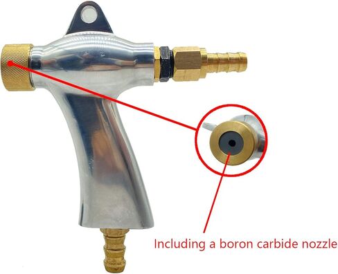 Sand Blaster Gun Kit Soda Blaster Air Siphon Sandblaster Gun with Boron Carbide Sandblasting Nozzle Power Abrasive Sand Blasters Spray Gun Set Portable（6mm） in Kuwait