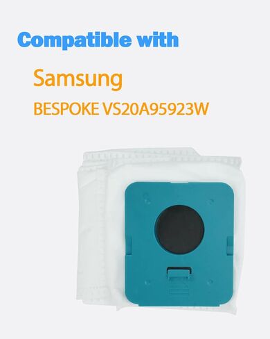 قطع غيار حقيبة الغبار BBT BAMBOOST تناسب Samsung BESPOKE VS20A95923W، VS20A95923W/AA، VCA-ADB95 Jet Cordless Stick Vacuum Cleaner (8 عبوات) in Kuwait