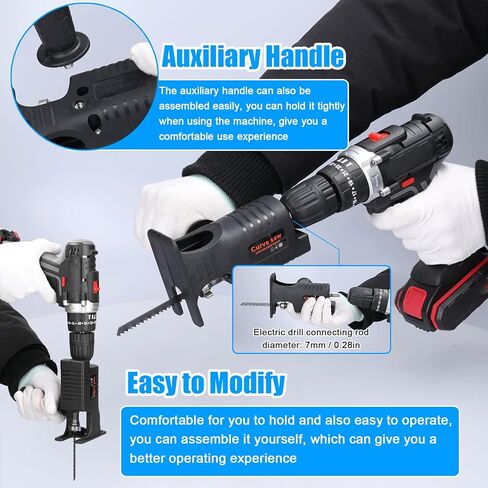 Conversion head,ERYUE Electric Drill Modified To Electric Saws Accessory Modification Tool Kit Electric Reciprocating Saws Drill to Jig Saws Portable Woodworking Cutting Utility Tool for Wood Metal C in Kuwait