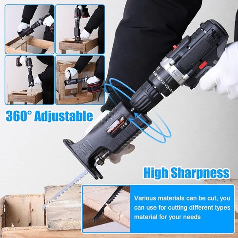 Conversion head,ERYUE Electric Drill Modified To Electric Saws Accessory Modification Tool Kit Electric Reciprocating Saws Drill to Jig Saws Portable Woodworking Cutting Utility Tool for Wood Metal C in Kuwait