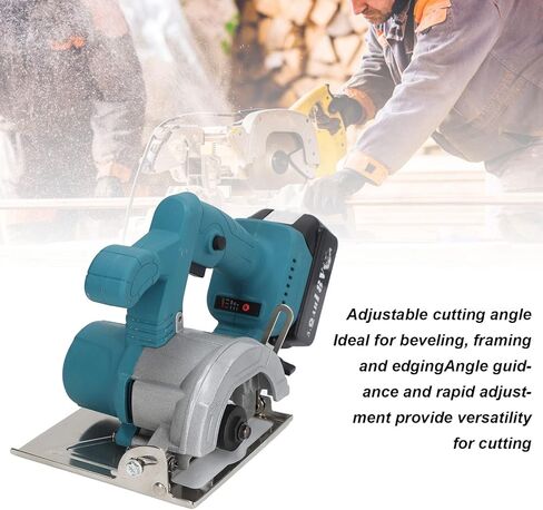 منشار دائري كهربائي 18 فولت 1200 وات 11800 دورة في الدقيقة منشار كهربائي لاسلكي مناشير دائرية زاوية القطع مع زر القفل in Kuwait