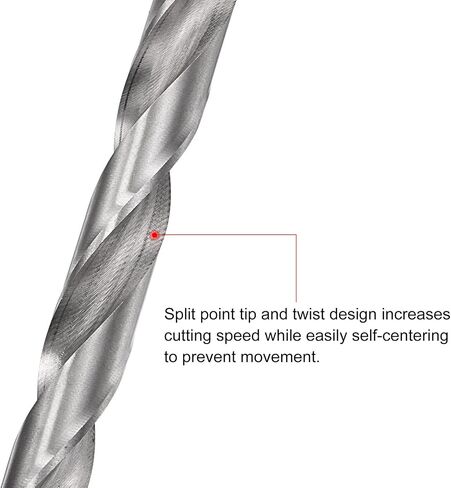uxcell 8mm Twist Drill Bits, High-Speed Steel Straight Shank Extra Long Drill Bit 200mm Length for Wood Plastic Aluminum in Saudi Arabia