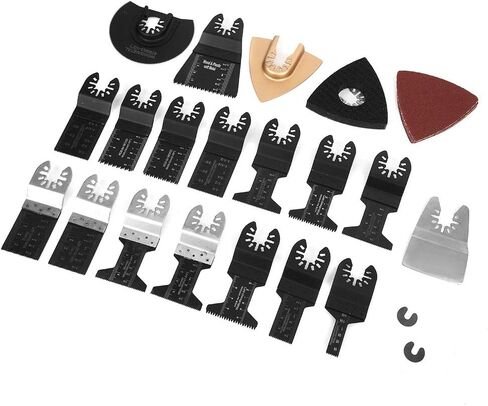 Oscillating Saw Blades, Saw Blades Kit, Oscillating Multi Tool Blades Oscillating Tool Blades Wood Cutting Kit 26Pcs for Wood Metal Plastics in Saudi Arabia