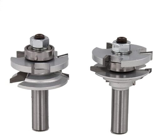 Infinity Cutting Tools 1/2" Shank, Matched Rail & Stile Router Bits, 1-3/4" C.D. x 7/16" C.H.| Carbide Tip | Heavy-Duty | Ultra-Smooth Finish | Handheld Router Bits in Kuwait
