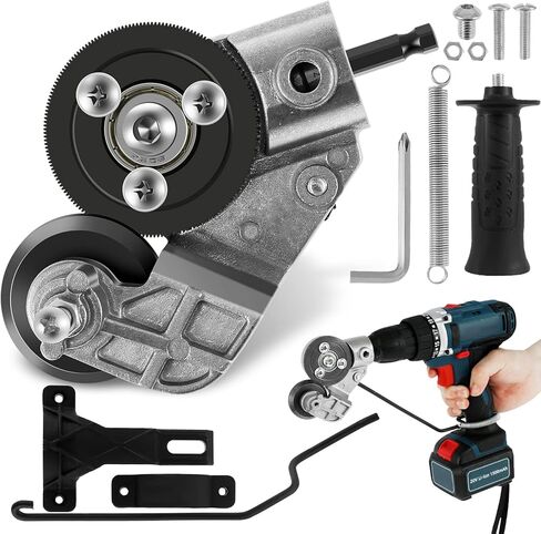2023 New Electric Drill Plate Cutter for Metal Nibbler, Electric Drill Shears Attachment, Sharp Wear Resistant Metal Sheet Cutter, Precise Fast Cutting for Aluminium Steel Iron Copper Plate in Saudi Arabia