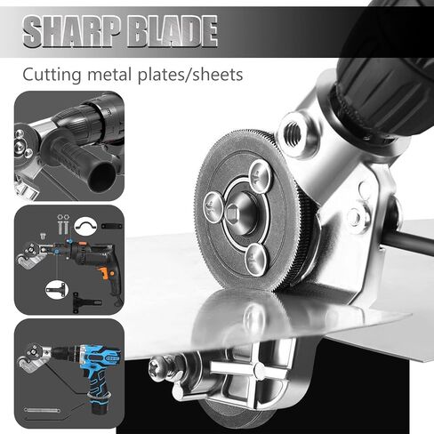 2023 New Electric Drill Plate Cutter for Metal Nibbler, Electric Drill Shears Attachment, Sharp Wear Resistant Metal Sheet Cutter, Precise Fast Cutting for Aluminium Steel Iron Copper Plate in Saudi Arabia
