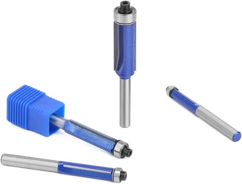 4Pcs Flush Trim Router Bit Set, 1/4 Inch Shank Top Bearing Flush Trim Router Bit,1/4" 5/16" 3/8" 1/2" Cutting Diameter for Woodworking in Saudi Arabia