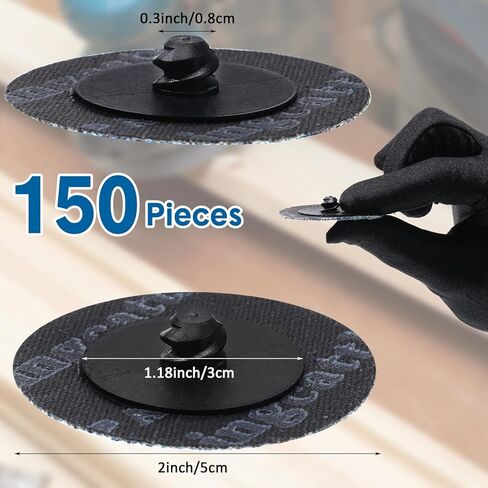 Nuenen 150 Pcs 60 Grit Sanding Discs 2 inch Grinding Disc Die Grinder Sanding Discs Aluminum Disc for Die Grinder Surface Prep Strip Grind Polish Finish Burr Rust Paint Removal, Blue in Kuwait