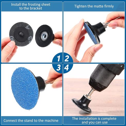 Nuenen 150 Pcs 60 Grit Sanding Discs 2 inch Grinding Disc Die Grinder Sanding Discs Aluminum Disc for Die Grinder Surface Prep Strip Grind Polish Finish Burr Rust Paint Removal, Blue in Kuwait