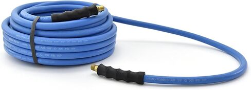BLUBIRD BB1450 1/4" x 50' خرطوم هواء مطاطي، 100% مطاط، الأخف والأقوى والأكثر مرونة، 300 رطل لكل بوصة مربعة، 50F إلى 190F درجة، مقاوم للأوزون، بوليستر مضفر عالي القوة in Kuwait