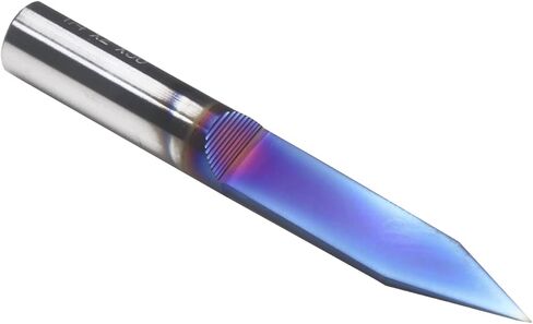 Jiiolioa V1301 30 درجة نقش 0.005 (0.1 مم) طرف مع 1/4 عرقوب لقمة توجيه من الكربيد الصلب 1/4 بوصة × 2 بوصة in Kuwait