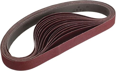 Miady 1-Inch x 30-Inch Aluminum Oxide Sanding Belts, 80/120/150/240/400 Assorted Grits, 15-Pack (1×30 inch) in Saudi Arabia