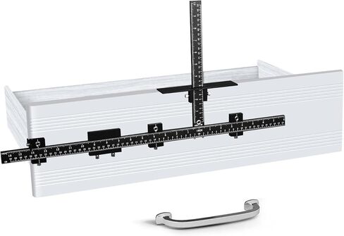 اداة تشكيل ادوات الخزانة، اداة قالب دليل مثقاب قابل للتعديل مع وصلات للمقابض كبيرة الحجم، تركيب دقيق لمقابض الابواب والادراج الامامية، مصنوعة من خليط معدني من الالومنيوم in Kuwait