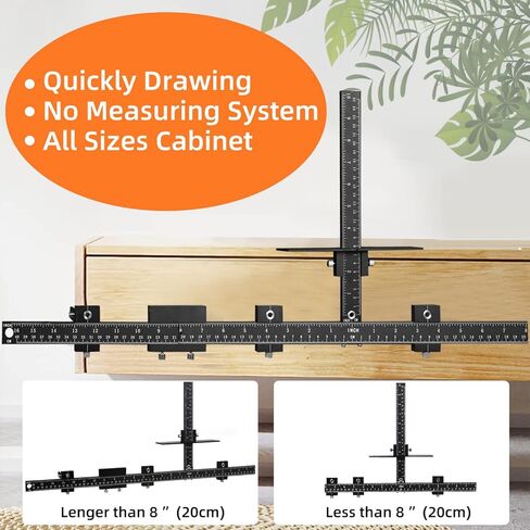 اداة تشكيل ادوات الخزانة، اداة قالب دليل مثقاب قابل للتعديل مع وصلات للمقابض كبيرة الحجم، تركيب دقيق لمقابض الابواب والادراج الامامية، مصنوعة من خليط معدني من الالومنيوم in Kuwait