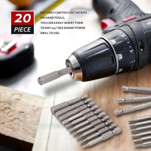 YF YoungFulTool 33 Pcs Magnetic Screwdriver Bit Set with Slotted Phillips Hex Torx Security Torx,Quick Release Bit Holder,Socket Adapter, 1/4’’ Hex Shank Power Tool Bits,Convertible Case with Bit Bar in Saudi Arabia