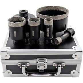 DT-DIATOOL Diamond Drill Bits Set Hole Saw Kit for Porcelain Tile Ceramic Marble Granite Concrete Brick Stone 3/4" 1" 1-3/8" 2" 3" 4" (6-Pack) in Saudi Arabia