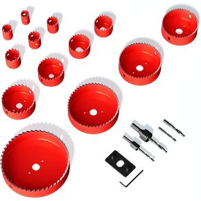 طقم منشار ثقب Antetek مكون من 19 قطعة من طقم منشار ثقب مع 13 قطعة شفرات منشار 3/4 بوصة - 6 بوصة (19-127 مم)، 2 مغزل، 2 لقمة ثقب، 1 لوحة تثبيت، 1 مفتاح سداسي، الحد الأقصى للحجم 5 بوصة والحد الأدنى للحجم 3/4 "، مثالية للخشب العادي، ولوحة الكثافة، ولوحة الأل in Kuwait