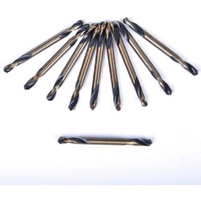 Bestol 10 قطع/مجموعة رؤوس مثقاب كوبالت M35 من الفولاذ العملي 1/8 بوصة 11/64 بوصة 13/64 بوصة مجموعة رؤوس مثقاب كوبالت M35 مزدوجة الأطراف حفر معدنية خشبية (3.2 مم (1/8 بوصة) نهاية مزدوجة) in Saudi Arabia