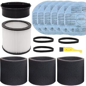 استبدال الفلتر 90304، 9010700، 90585 غلاف إسفنجي للمكانس الكهربائية الرطبة والجافة من Shop Vac 5 جالون حتى 90304 90350 90333، قطعة بديلة # 90304 90585