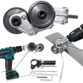 قاطع لوحة الحفر الكهربائي من GothicBride، ملحق مثقاب معدني، مقصات حفر كهربائية، مقصات قطع الألواح المعدنية، قاطع صفائح معدنية مزدوجة الرأس لقطع الألواح المعدنية والمواد الصلبة in Kuwait