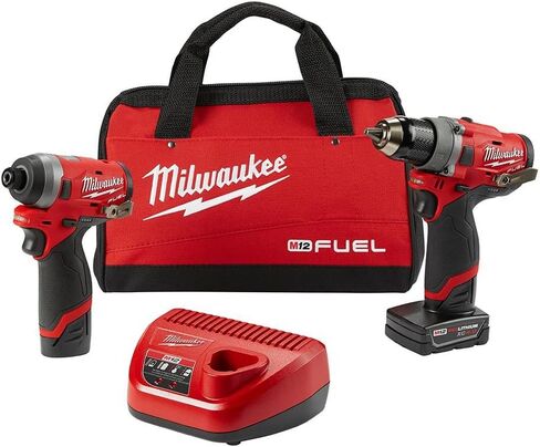 Milwaukee Electric Tools 2596-22 M12 Fuel 2Pc Kit - 1/2" Drill & 1/4" Hex Impact in Saudi Arabia