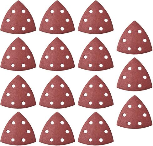 uxcell Detail Sander Sandpaper, Triangular Sanding Paper, Hook and Loop Sanding Pads, Triangle Oscillating Multi Tool, 180 Grits 6 Holes, 15pcs in Saudi Arabia