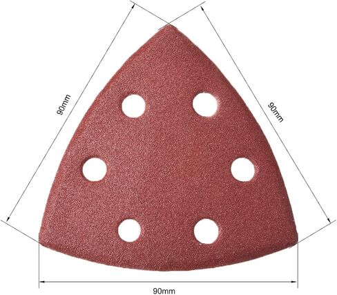 uxcell Detail Sander Sandpaper, Triangular Sanding Paper, Hook and Loop Sanding Pads, Triangle Oscillating Multi Tool, 180 Grits 6 Holes, 15pcs in Saudi Arabia