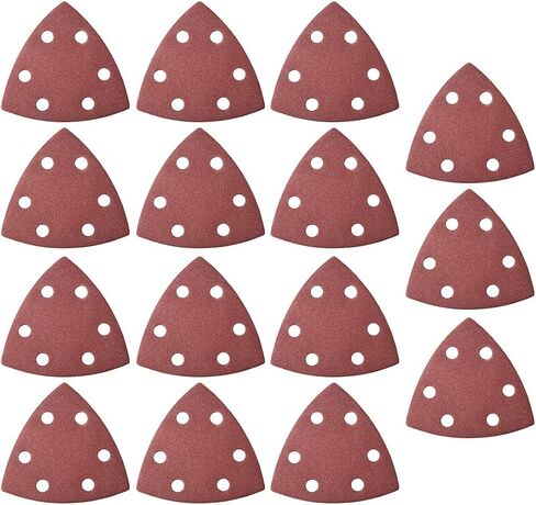 uxcell Detail Sander Sandpaper, Triangular Sanding Paper, Hook and Loop Sanding Pads, Triangle Oscillating Multi Tool, 180 Grits 6 Holes, 15pcs in Saudi Arabia