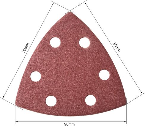 uxcell Detail Sander Sandpaper, Triangular Sanding Paper, Hook and Loop Sanding Pads, Triangle Oscillating Multi Tool, 180 Grits 6 Holes, 15pcs in Saudi Arabia