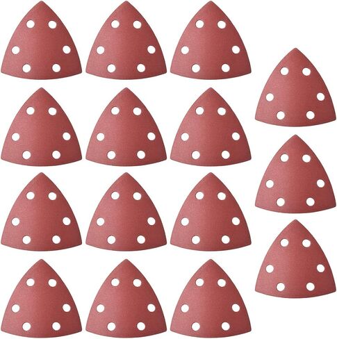 uxcell Detail Sander Sandpaper, Triangular Sanding Paper, Hook and Loop Sanding Pads, Triangle Oscillating Multi Tool, 180 Grits 6 Holes, 15pcs in Saudi Arabia