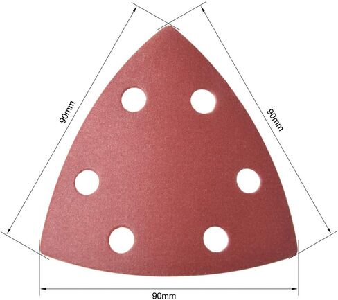 uxcell Detail Sander Sandpaper, Triangular Sanding Paper, Hook and Loop Sanding Pads, Triangle Oscillating Multi Tool, 180 Grits 6 Holes, 15pcs in Saudi Arabia