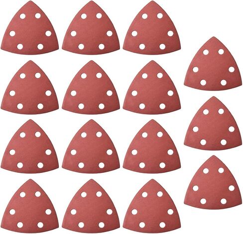 uxcell Detail Sander Sandpaper, Triangular Sanding Paper, Hook and Loop Sanding Pads, Triangle Oscillating Multi Tool, 180 Grits 6 Holes, 15pcs in Saudi Arabia