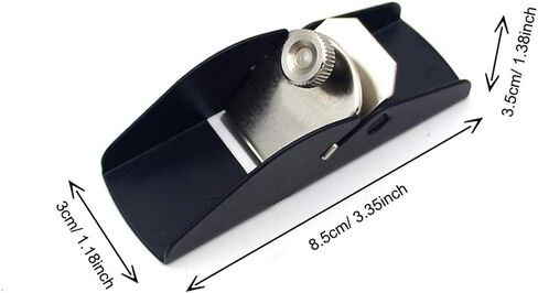 طائرة تشذيب صغيرة، أداة صنع نموذج DIY لطائرة جيب النجارة قابلة للتعديل يدويًا لمشاريع التشذيب. (أسود، 3.35 * 1.18 * 1.38 بوصة) in Kuwait