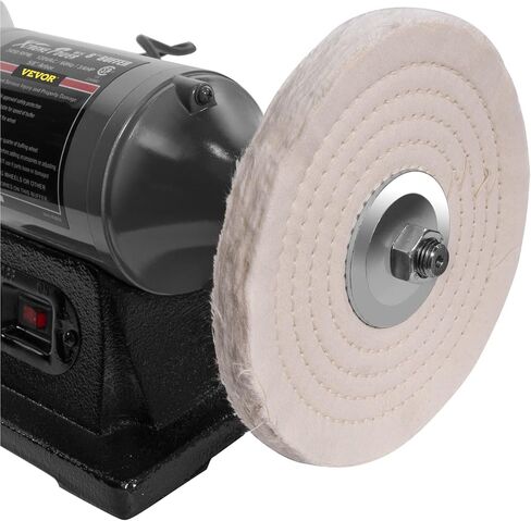 VEVOR Bench Buffer Polisher، آلة تلميع 8 بوصة، محرك 350W 3/4HP مع 3600 دورة في الدقيقة، آلة تلميع مخرطة ثقيلة للمجوهرات، الخشب، الفضة، العنبر، المعدن، اليشم in Kuwait