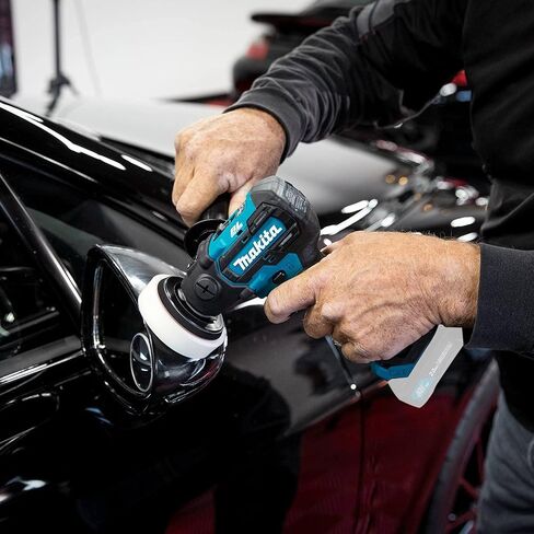 Makita VP01R1 12V max CXT Lithium‑Ion Brushless 3" Polisher / 2" Sander Kit (2.0Ah), ML103 12V max CXT Li-Ion Cordless L.E.D. Flashlight, & RM02 12V max CXT Lithium-Ion Cordless Compact Job Site Radio in Saudi Arabia