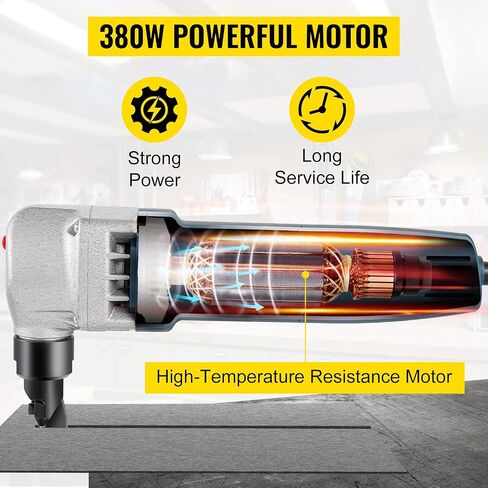 VEVOR Electric Metal Nibbler 380W Nibbler Metal Cutter 1800RPM High Speed Rotor 0.07in/1.8mm Thickness Metal Nibbler 220V + WEN Metal Shear, Swivel Head, Variable Speed, 18-Gauge, 4-Amp (3650) in Saudi Arabia