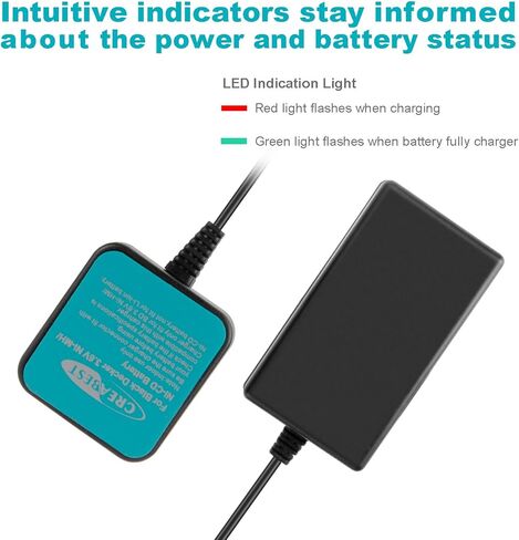 CREABEST 2Pack 3.6V 3500mAh Ni-MH Replacement Battery for Black & Decker Versapak Battery VP100 VP100C VP105 VP105C VP110 VP110C VP143, Include one 3.6v Charger in Saudi Arabia