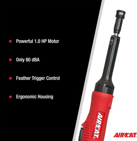 AIRCAT Pneumatic Tools 6270: 1 HP Composite Extended Straight Die Grinder 20,000 RPM in Saudi Arabia