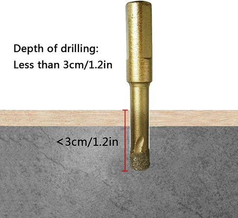 Diamond Drill Bits 3 PCS 6mm 1/4 inch Ceramic Diamond Hole Saw Set with Wax Insert Cooling for Ceramic Tile Porcelain Marble Granite Stone Rock Glass in Saudi Arabia