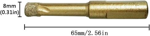 Diamond Drill Bits 3 PCS 6mm 1/4 inch Ceramic Diamond Hole Saw Set with Wax Insert Cooling for Ceramic Tile Porcelain Marble Granite Stone Rock Glass in Saudi Arabia