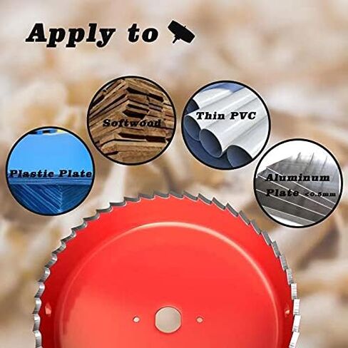 طقم منشار ثقب Antetek مكون من 19 قطعة من طقم منشار ثقب مع 13 قطعة شفرات منشار 3/4 بوصة - 6 بوصة (19-127 مم)، 2 مغزل، 2 لقمة ثقب، 1 لوحة تثبيت، 1 مفتاح سداسي، الحد الأقصى للحجم 5 بوصة والحد الأدنى للحجم 3/4 "، مثالية للخشب العادي، ولوحة الكثافة، ولوحة الأل in Kuwait