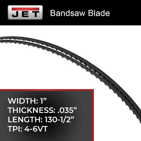 شفرة المنشار الحزامي ثنائية المعدن من JET، 1 بوصة × .035 بوصة × 130-1/2 بوصة × 4-6 فولت (414308) in Saudi Arabia