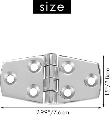 4 Pieces Stainless Steel Strap Hinge Door Hinge For Boat Yacht 76 X 38 Mm Rafting,Boat Hatch Compartment Hinges in Saudi Arabia
