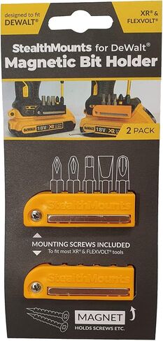 StealthMounts Magnetic Bit Holder for DeWalt (2 Pack) - Black | Made in UK in Kuwait