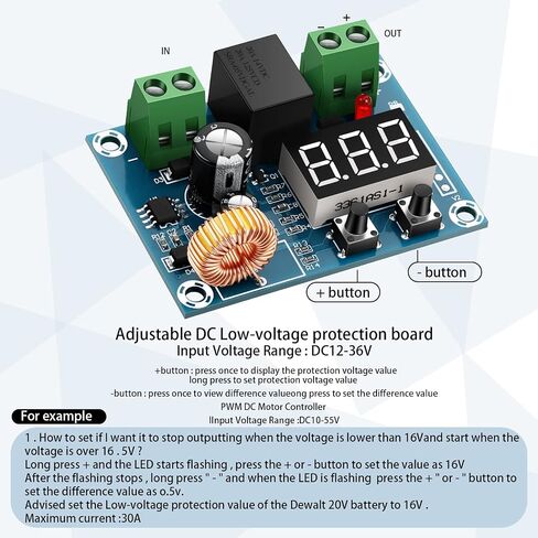 Bonuci 6 Pack Power Battery Adapter Converter Kit Includes Motor Speed Controller with Switch Battery Power Adapter Low Voltage Protection 40a Fuse for 18V 20V Batteries Display Robots Cars DIY Supply in Saudi Arabia