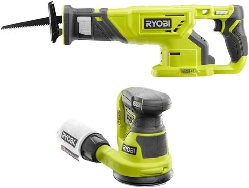 RYOBI 2 Tool Combo 18-Volt Cordless Reciprocating Saw & Orbital Palm Sander P519 + P411 (Bulk Packaged) in Saudi Arabia
