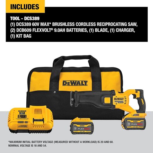 DEWALT FLEXVOLT 60V MAX* Reciprocating Saw, Cordless Kit (DCS389X2) in Saudi Arabia