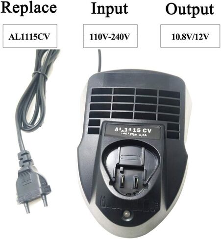 شاحن بطارية ليثيوم أيون AL1115CV BC330 Bosch 10.8V-12V BAT411، BAT412A، BC430 استبدال بطاريات ليثيوم أيون لبوش المثقاب الكهربائي TSR1080 GSR10.8-2 GSA10.8V GWI10.8V TSR120 in Kuwait